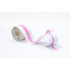Be Wicked! breast lift tape roll unrolled, showing pink centre strip with clear adhesive side panels