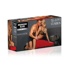 Bedroom Bliss XL-Love Cushion retail packaging box with product branding and lifestyle imagery shown