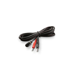 Black dual-lead electrode cable with red and black banana plugs included with Pure Vibes kit
