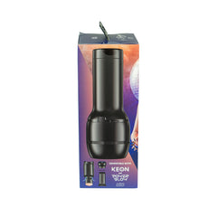 Black Feel Britney sleeve case beside box, compatible with Keon and Power Blow devices