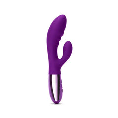 Blend rabbit vibrator angled view highlighting curved shaft and clitoral arm