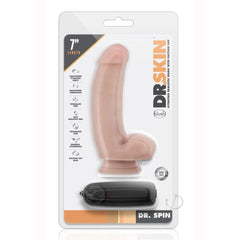 Blush Dr. Spin 7-inch gyrating vibrating dildo with suction cup base and remote