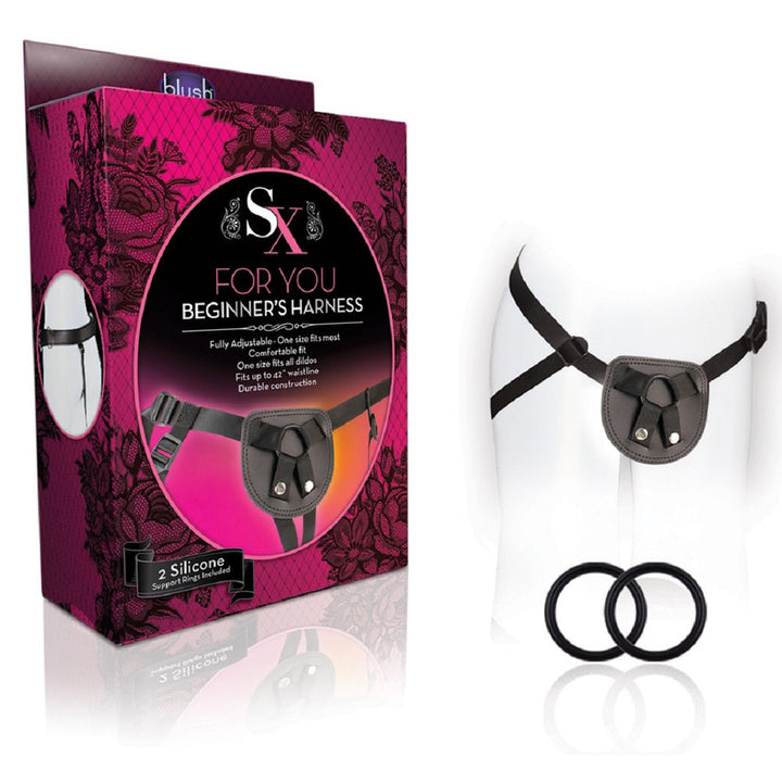 Blush SX For You Beginner's Harness kit with adjustable straps and two silicone O-rings