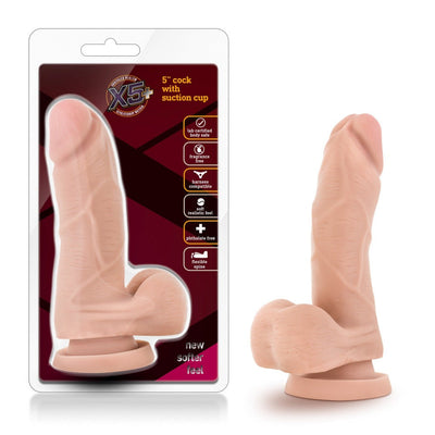 Blush X5 5-Inch Realistic Suction Cup Dildo – Beige