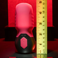 Body Kisses suction stimulator shown beside a ruler, measuring approximately 4.5 inches tall