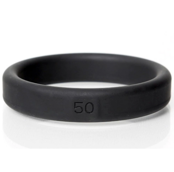 Boneyard Silicone Ring 50mm in matte black, size number embossed on the band