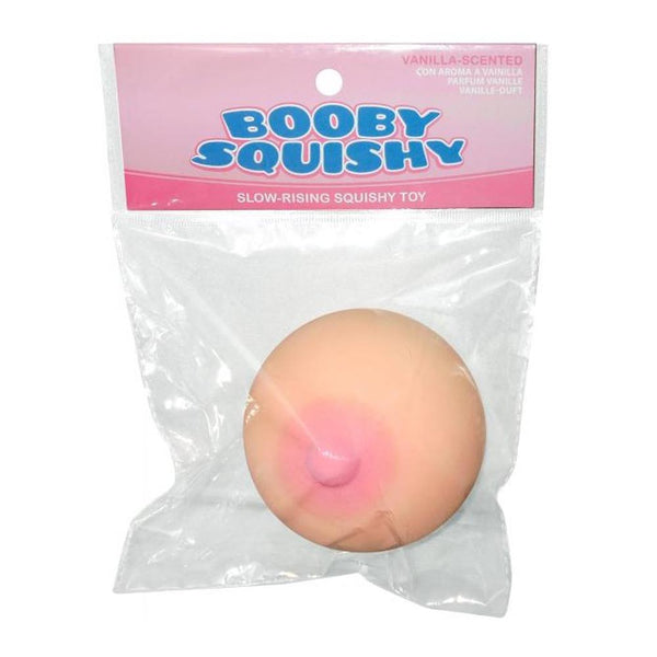 Booby Squishy vanilla-scented slow-rising foam novelty toy in sealed retail packaging