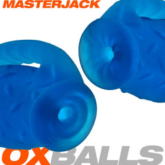 Close-up of both open ends of the Masterjack showing swirled interior texture