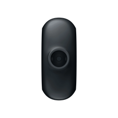 Bottom of black Satisfyer Pro To Go 3 revealing recessed magnetic charging port contact point