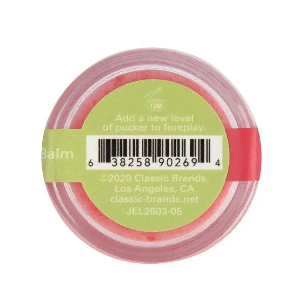 Bottom label of Nipple Nibblers balm showing barcode, Classic Brands info, and usage shelf life
