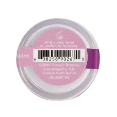 Bottom of Nipple Nibblers Giddy Grape jar showing barcode, manufacturer info, and usage description