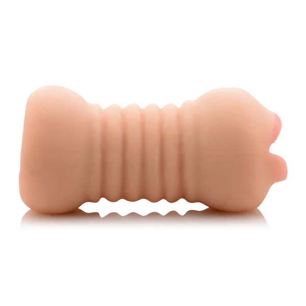 Bottom profile of the Double Stroker highlighting ridged exterior for secure handling