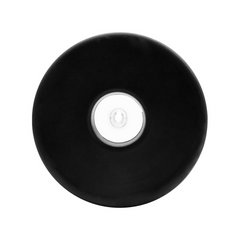 Bottom view of soft black silicone seal base with central opening for comfort fit