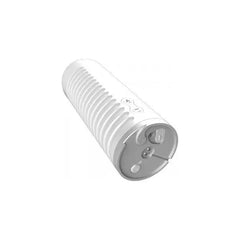 Bottom view of white MAX 2 masturbator displaying charging port and control buttons