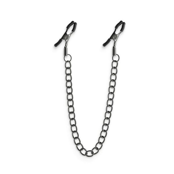 Bound DC2 gunmetal nipple clamps with adjustable duck-bill tips connected by a link chain
