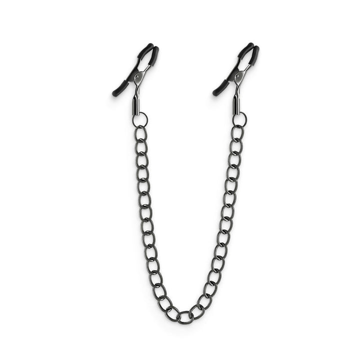 Bound DC2 gunmetal nipple clamps with adjustable duck-bill tips connected by a link chain