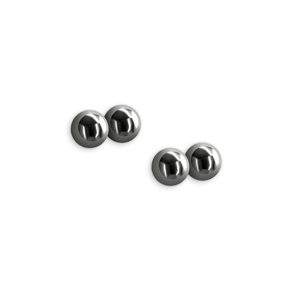 Bound Nipple Clamps M1 in gunmetal, two pairs of polished magnetic ball clamps