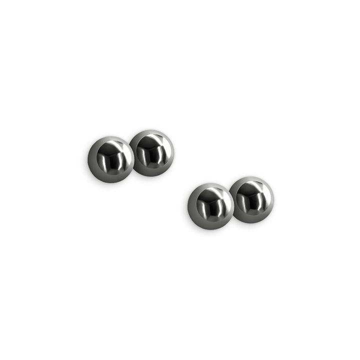 Bound Nipple Clamps M1 in gunmetal, two pairs of polished magnetic ball clamps