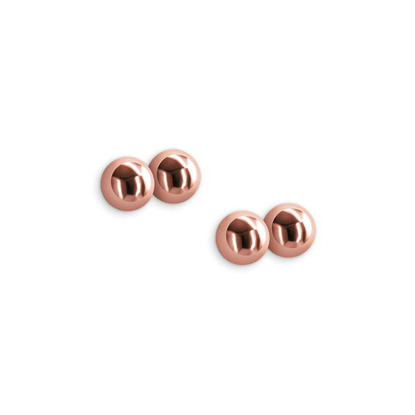Bound Nipple Clamps M1 in rose gold, showing two pairs of smooth magnetic ball clamps