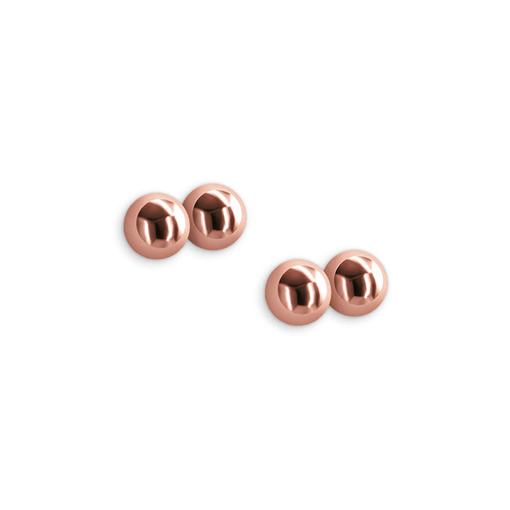 Bound Nipple Clamps M1 in rose gold, showing two pairs of smooth magnetic ball clamps