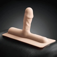 Bronco Realistic Silicone Attachment angled side view revealing textured shaft detail and base