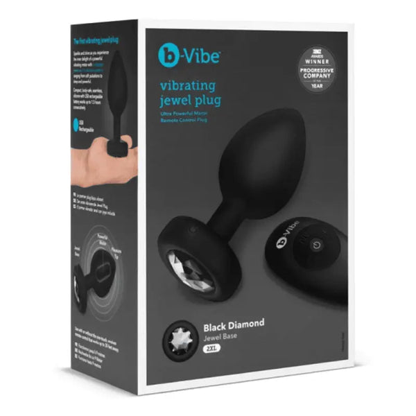 VIBRATING JEWEL PLUG | XXL | BLACK - Dreamy Desire