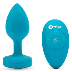 VIBRATING JEWEL PLUG | S/M | TEAL - Dreamy Desire