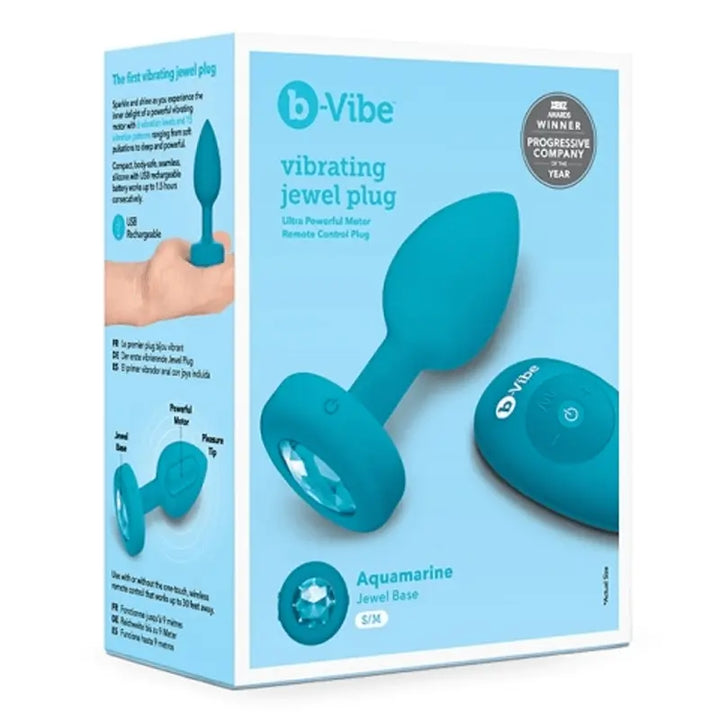 VIBRATING JEWEL PLUG | S/M | TEAL - Dreamy Desire