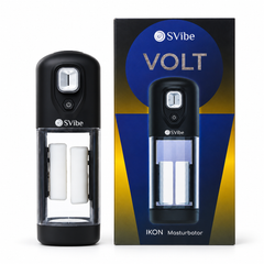 SVibe Ikon VOLT soft textured inner sleeve with transparent top cap and charging cable
