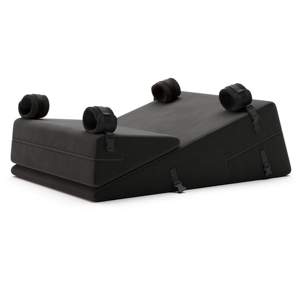 Bondage Wedge Ramp Combo 24 w/Cuffs - Décor Velvet, Black