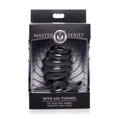 Hive Ass Tunnel Ribbed Hollow Plug - Med