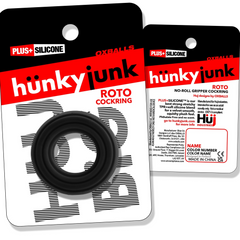 ROTO grooved gripper-ribbed cockring BLACK FOG