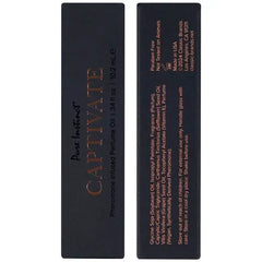 Captivate box back panel showing full ingredient list, paraben-free and cruelty-free icons