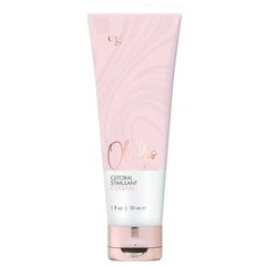 CG Oh Yes Cooling Clitoral Stimulant tube, pink marbled design with rose-gold cap, 30mL