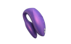 Close-up of Chorus Pro couples vibrator reverse angle revealing control button placement