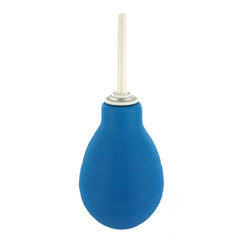 CleanStream Enema Bulb in blue with a slim screw-seal nozzle for controlled cleansing