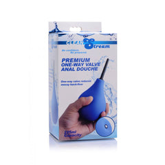 CleanStream Premium One-Way Valve Anal Douche in retail box showing 225ml capacity