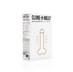 Clone A Willy Plus+ Balls Kit box showing step-by-step instructions panel and phthalate-free labelling