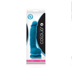 Colours Dual Density 5" dildo packaging showing dual-density silicone construction by NS Novelties