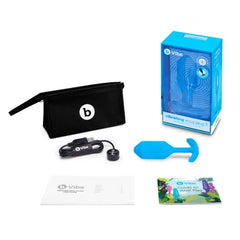 Complete b-Vibe Snug Plug 3 kit: plug, USB charger, storage bag, user guide, and box