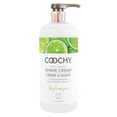 Coochy Oh So Smooth Shave Cream in Key Lime Pie, 32 oz pump bottle, front label view