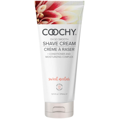 Coochy Oh So Smooth Shave Cream in Sweet Nectar, 12.5 oz white squeeze tube, front view
