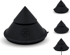 Close-up of The Cowgirl Cone base unit highlighting diamond button panel and layered cone shape