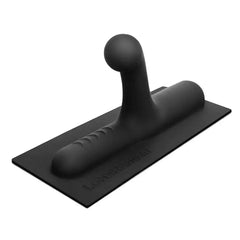 The Cowgirl Lone Ranger silicone G-spot attachment in matte black on a flat base
