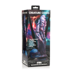 Creature Cocks Hydra Sea Monster Silicone Dildo in retail packaging box with product art