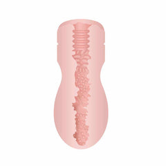 Cross-section view of Pop & Toss textured inner channel with raised ribs and nodule details