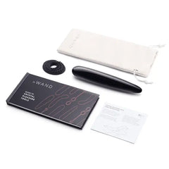 Crystal Slim Wand full kit: wand, storage pouch, massage ring, guidebook, and care card