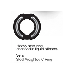 Cut-away diagram showing heavy steel core encased inside the liquid silicone ring