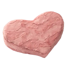 Heart Wedge Faux Fur, Rose