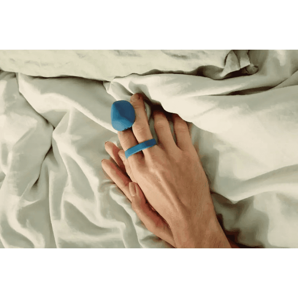 Dame Fin Finger Vibrator Navy - Dreamy Desire